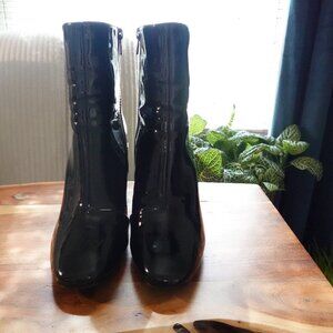 Lulus My Generation Black Patent High Heel Mid-Calf Boots